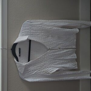 Zara white long sleeve top